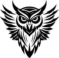 Owl | Minimalist and Simple Silhouette - Vector illustration