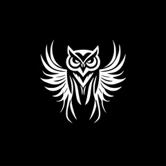 Owl - Minimalist and Flat Logo - Vector illustration