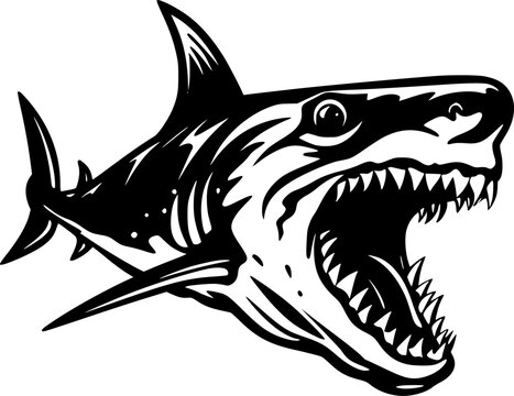 recommend clip art: Shark - High Quality Vector Logo - Vector illustration ideal for T-shirt graphic