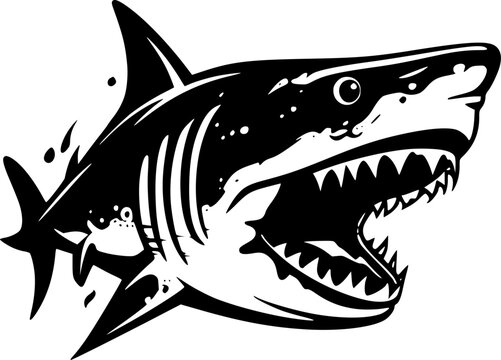 recommend clip art: Shark | Minimalist and Simple Silhouette - Vector illustration