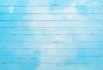 Blue Striped Wooden Plank Texture with Abstract Azure Patterns