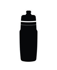 Plastic finger grip cycling water bottle silhouette, sport, fitness water bottle icon
