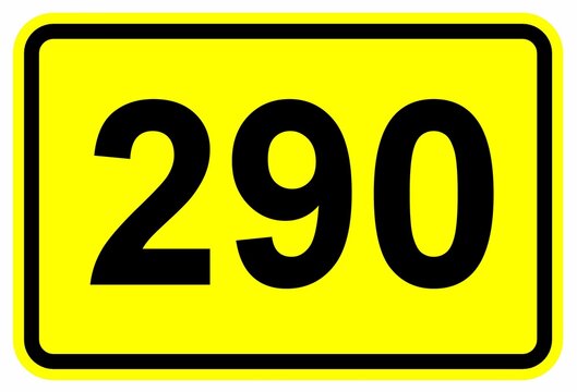 Illustration eines Bundesstra&szlig;enschildes der B 290 in Deutschland	