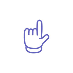 hand sign isolated on white