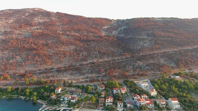 burnt hills and lands in grebastica village