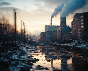 Harmful emissions into the environment, Bad environment in the city, Ecological catastrophe.