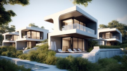 Fashionable house, Beautiful Houses of Modern Architecture.