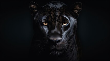 Front view of Panther on dark background. Predator series