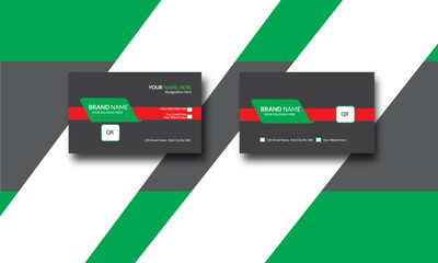 new business card idea black and green template