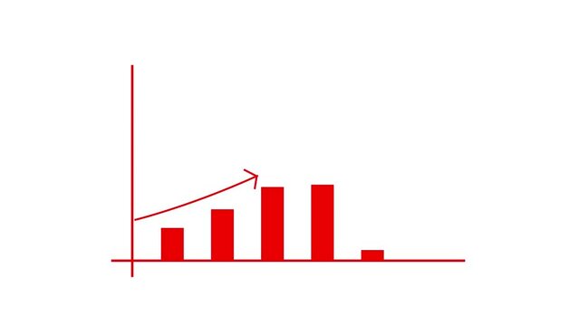 Business graph growth animation .