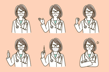 白衣の女医セット