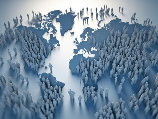 World Population Day - People forms world continents
