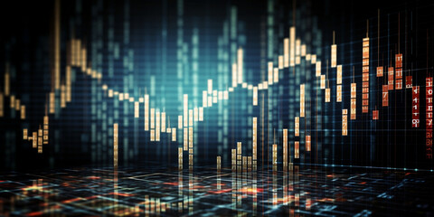 background stock charts, stock investments, generative AI	
