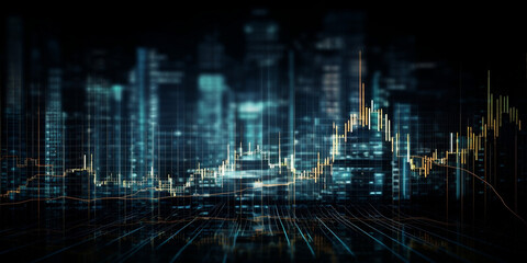 Fototapeta na wymiar background stock charts, stock investments, generative AI 