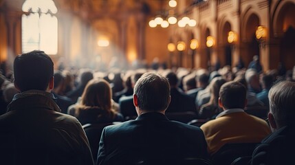 people at the church, large crowd