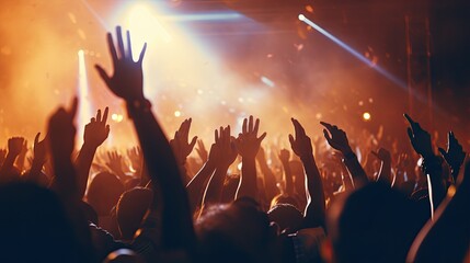 people at the concert, view of a concert - obrazy, fototapety, plakaty