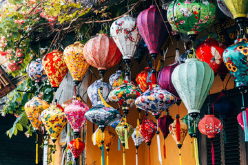 hanging lanters in hoi an street, vietnam © jon_chica