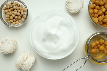 Aquafaba, concept of vegan food and cuisine