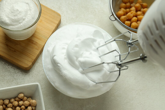 Aquafaba, concept of vegan food and cuisine