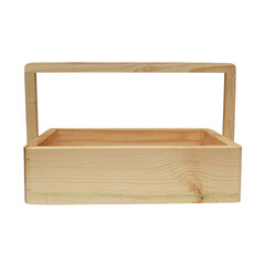 Wooden food box isolated on white background. Decoration Inspiration. Interior design. Scandinavian design.