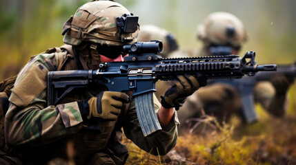 Fototapeta premium Grit and Determination on the Battlefield