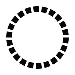 Circle frame border round design shape icon for decorative vintage doodle element for design in vector illustration