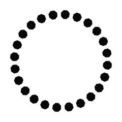 Circle frame border round design shape icon for decorative vintage doodle element for design in vector illustration