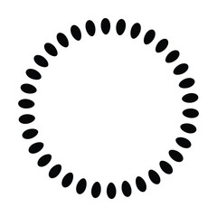 Circle frame border round design shape icon for decorative vintage doodle element for design in vector illustration