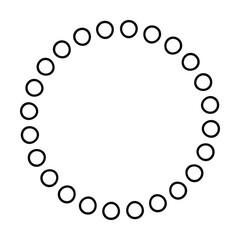 Circle frame border round design shape icon for decorative vintage doodle element for design in vector illustration