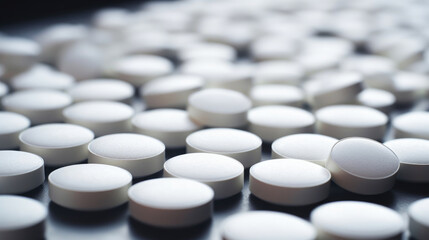 Precision Pharma: Metallic Table with White Medication