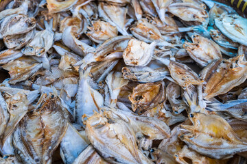 close up of dried fish