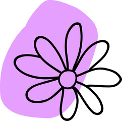 Flower with abstract spot