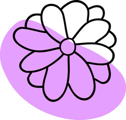 Flower with abstract soit