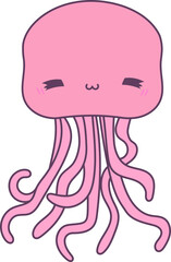 Jellyfish Illustration, Cute Ocean Animal
