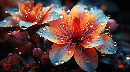 Fototapeta premium Flower in rain