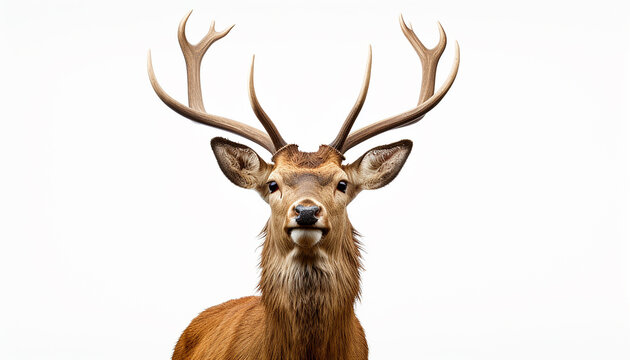 deer head isolated on white