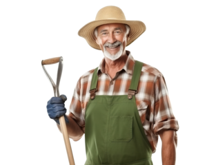 Happy gardener, cut out