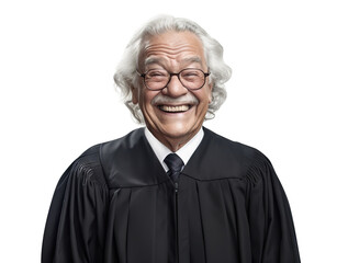 Smiling judge portrait, cut out