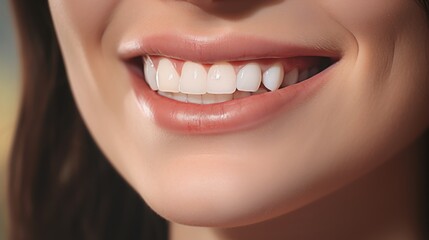 Close up of woman smile
