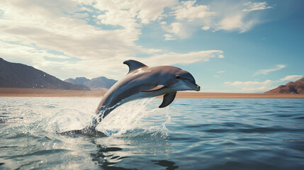 View of dolphin swimming in water