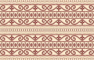 Ethnic abstract ikat art. Aztec ornament print. geometric ethnic pattern seamless  color oriental.  Design for background ,curtain, carpet, wallpaper, clothing, wrapping, Batik, vector illustration.