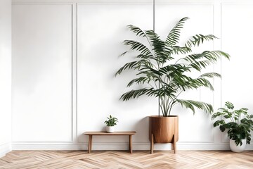 Fototapeta na wymiar modern living room with palm