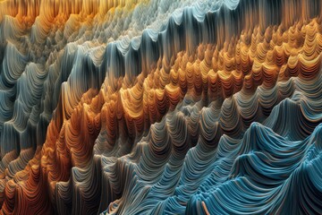 Obraz premium hypnotic patterns in fluid reacting to audio frequencies