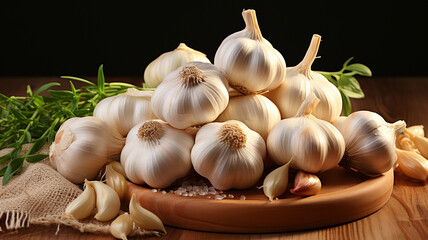 realistic image of a garlic. .