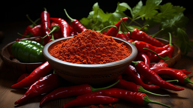 a realistic image of spice paprika. .