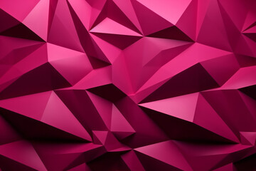 Pink Polygonal Surface with Triangular Pyramids. . - obrazy, fototapety, plakaty