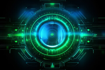 Fototapeta premium Abstract technology digital line electronic network data innovation concept background.