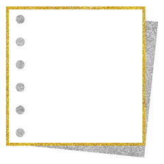 Backgrounds; Materials Sparkling Gold and Silver Stripe Frame