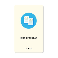 Business report icon. Paper documents isolated sign. Business concept. Vector illustration symbol elements for web design and apps