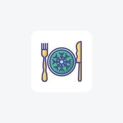 Enchanted Holiday Dining Outline Filled Icon